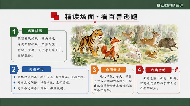 《狐假虎威》精品课核心问题与探究活动