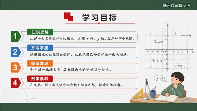《平面直角坐标系的概念》精品课学习目标与课堂任务